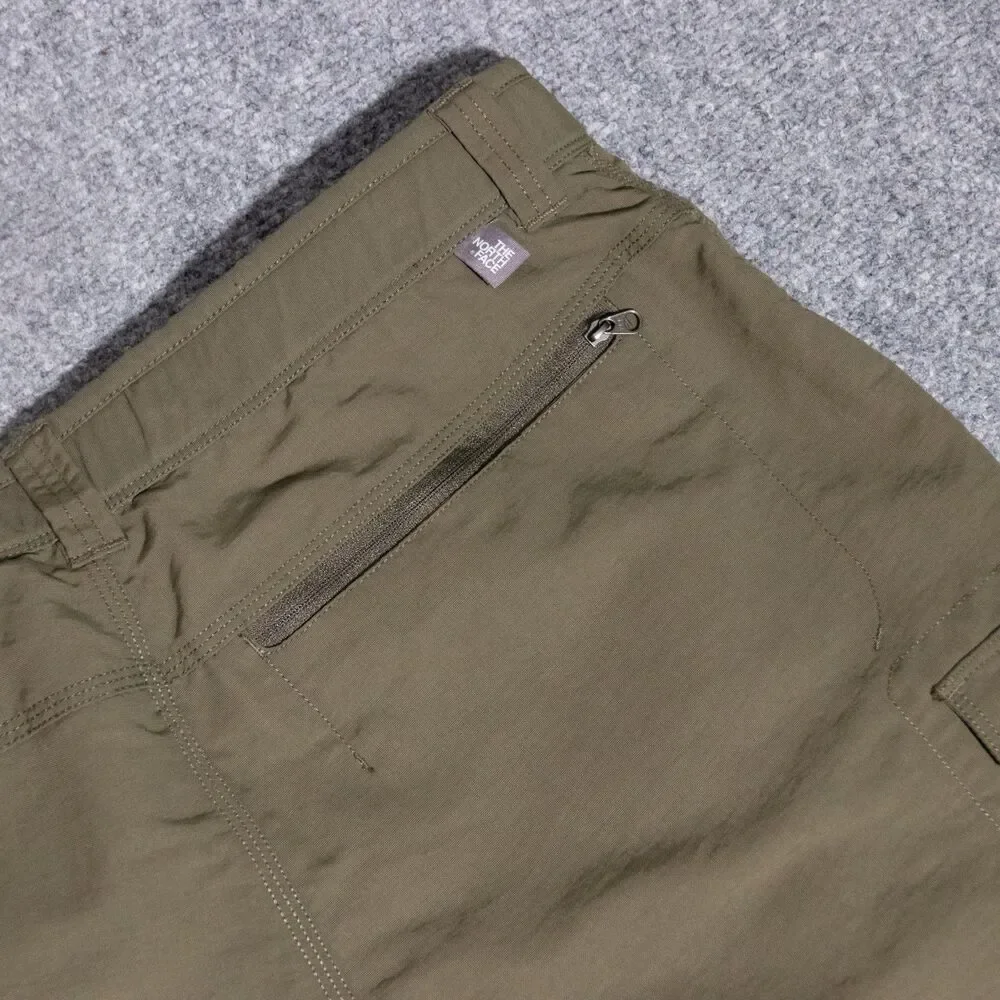 The North Face Paramount II Green Nylon Belted Cargo Shorts Men's 34 Outdoors